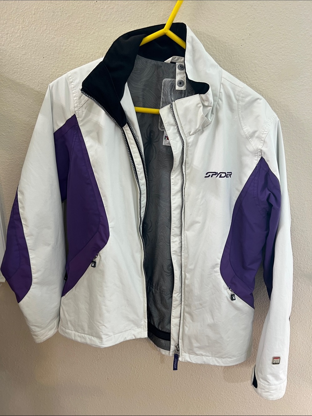 Spyder White and Purple Women's Raincoat